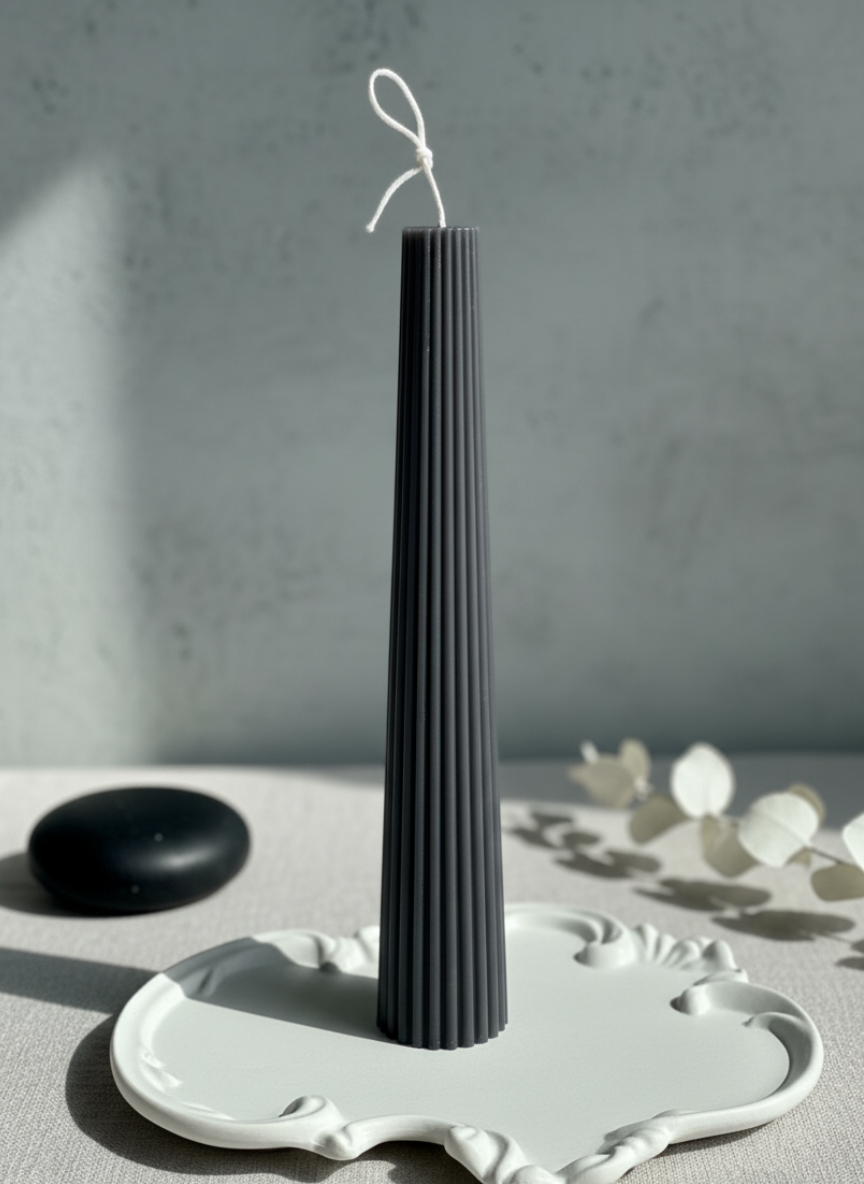 Thick Ribbed Candle - Set of 2 & 5