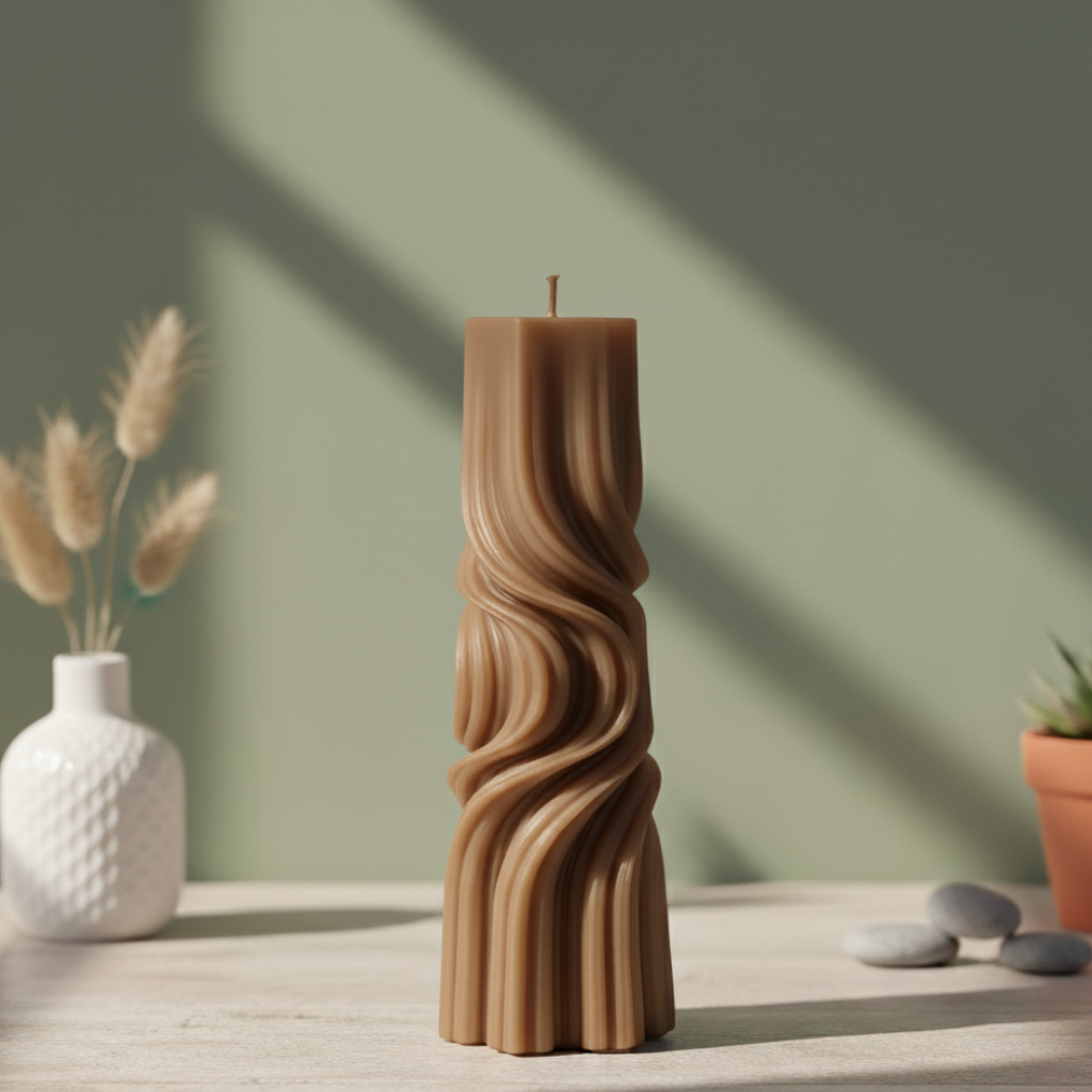 Spiral Column Swirl Candle - Sets of 2 & 5