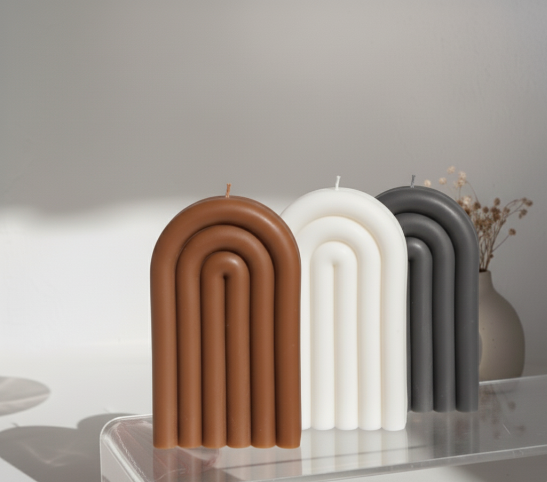 Rainbow Arched Candles - Set of 3