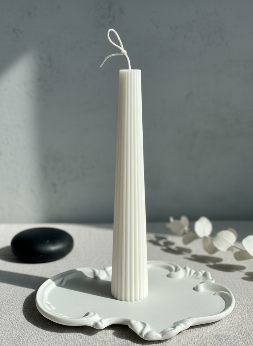 Thick Ribbed Candle - Set of 2 & 5